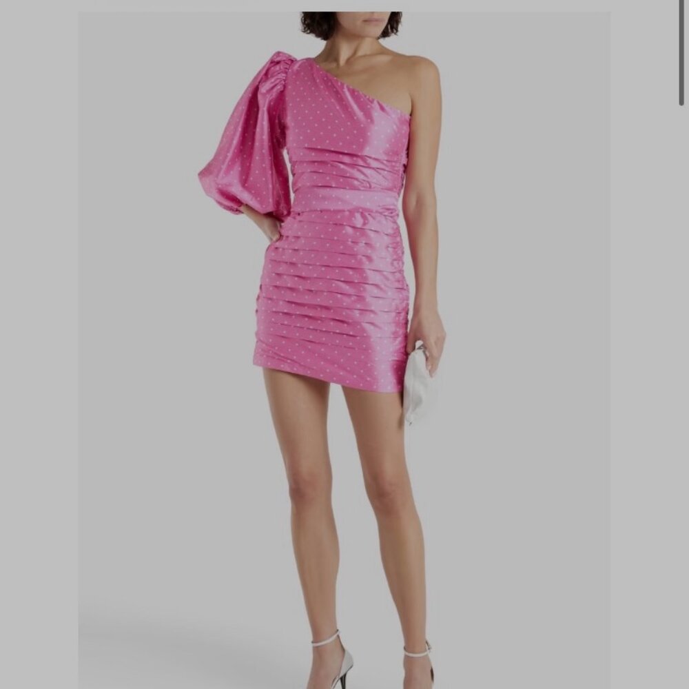 Share Love Shack Fancy Size 4 Altie Hot Pink Cherry Dress NWT retailed $500